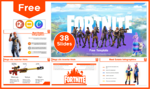 Free Fortnite Template for PowerPoint and Google Slides.