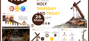 Free Maundy Thursday and Good Friday Template for PowerPoint and Google Slides.