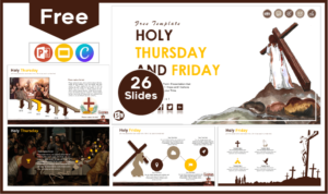 Free Maundy Thursday and Good Friday Template for PowerPoint and Google Slides.