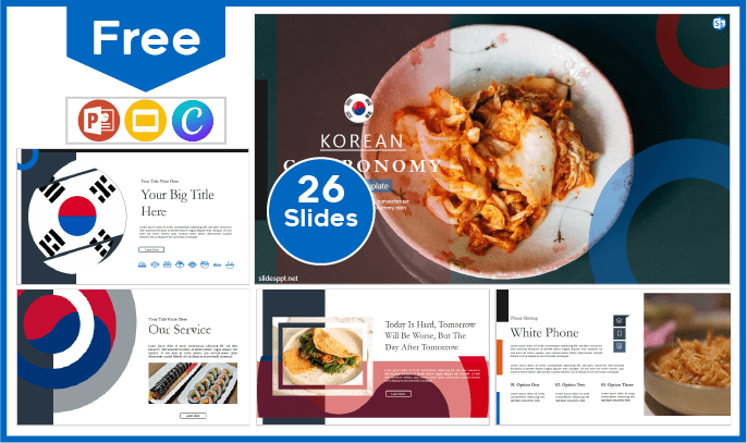 Free Korean Gastronomy Template for PowerPoint and Google Slides.