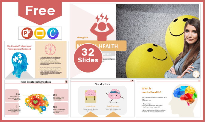 Free Mental Health Template for PowerPoint and Google Slides.