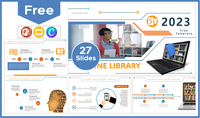 Free Online Library Template for PowerPoint and Google Slides.