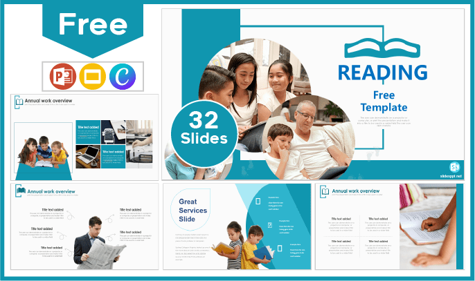 Free Reading Template for PowerPoint and Google Slides.