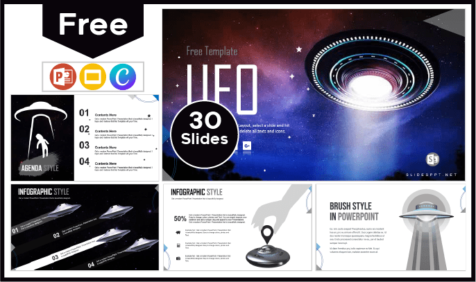Free UFO Template for PowerPoint and Google Slides.