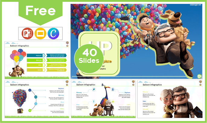 Free UP Movie Template for PowerPoint and Google Slides.