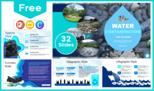 Free Water Pollution Template for PowerPoint and Google Slides.