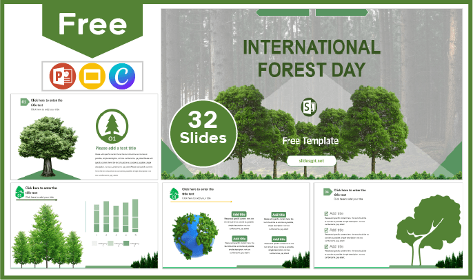 Free International Day of Forests template for PowerPoint and Google Slides.