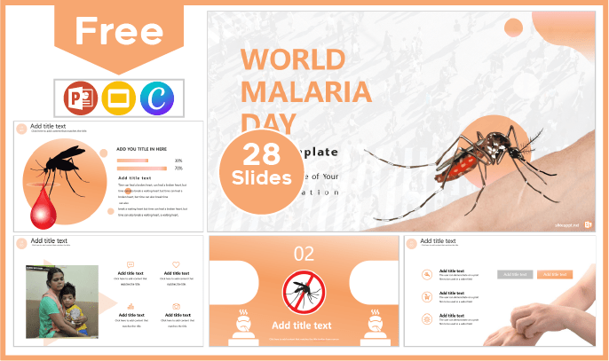 Free world malaria day template for PowerPoint and Google Slides.