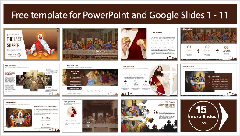 Descargar gratis plantillas de la Última Cena para PowerPoint y temas Google Slides.