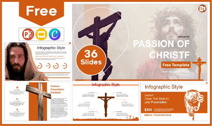Modèle gratuit de la Passion du Christ pour PowerPoint et Google Slides.