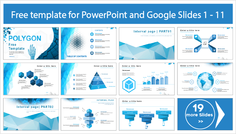 Free downloadable Polygon Templates for PowerPoint and Google Slides themes.