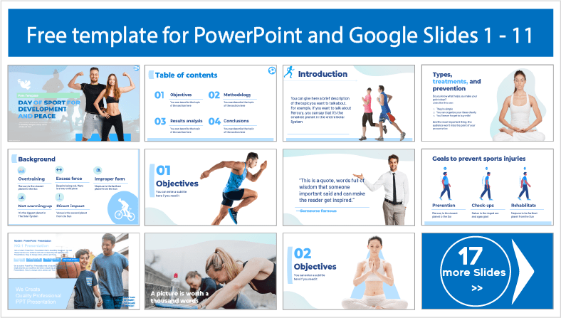 Laden Sie kostenlose Vorlagen für PowerPoint und Google Slides zum Thema Sport für Entwicklung und Friedenstag herunter.