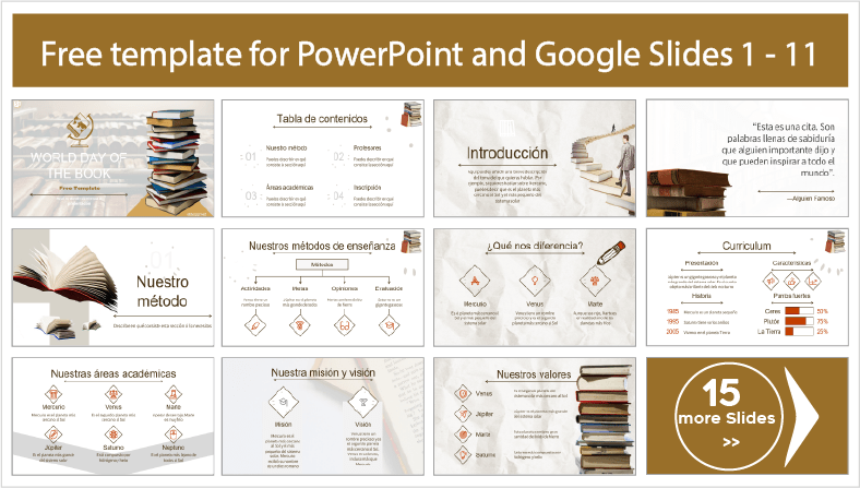 Téléchargez gratuitement les modèles de la Journée mondiale du livre pour PowerPoint et Google Slides.