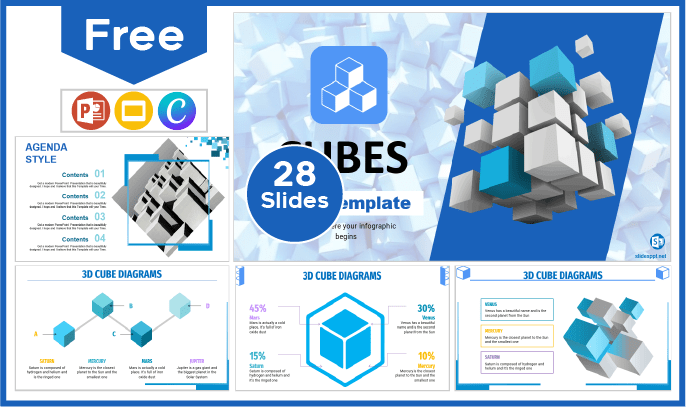 Free Cubes Template for PowerPoint and Google Slides.