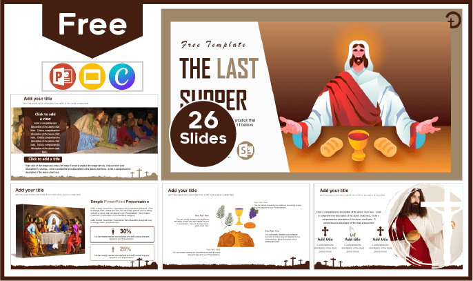 Modelo gratuito da Última Ceia para PowerPoint e Google Slides.