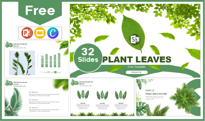 Free Plant Leaves Template for PowerPoint and Google Slides.