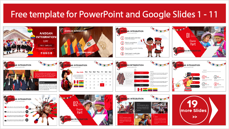 Descargar gratis plantillas del Día de la Integración Andina para PowerPoint y temas Google Slides.