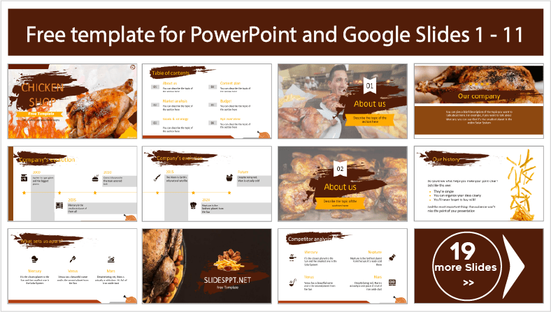 Téléchargez gratuitement des modèles de poulets pour PowerPoint et Google Slides.