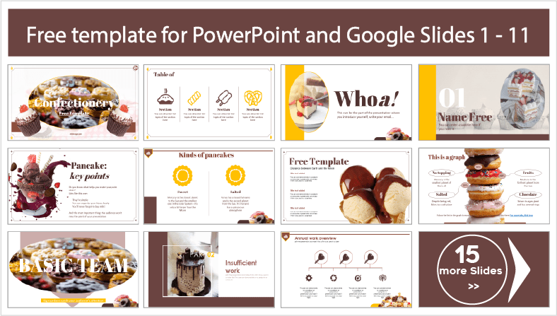 Faça o download gratuito de modelos de PowerPoint para Confeitaria e temas para Google Slides.