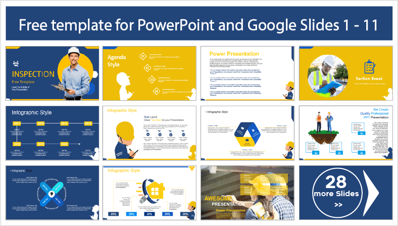 Faça o download gratuito de modelos de Inspeção de Construção para temas de PowerPoint e Google Slides.
