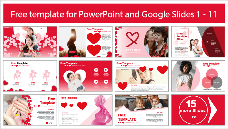 Baixe gratuitamente modelos criativos de PowerPoint para o Dia das Mães e temas para o Google Slides.