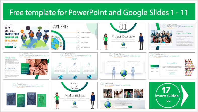 Téléchargez gratuitement les modèles de la Journée mondiale de la diversité culturelle pour PowerPoint et Google Slides.