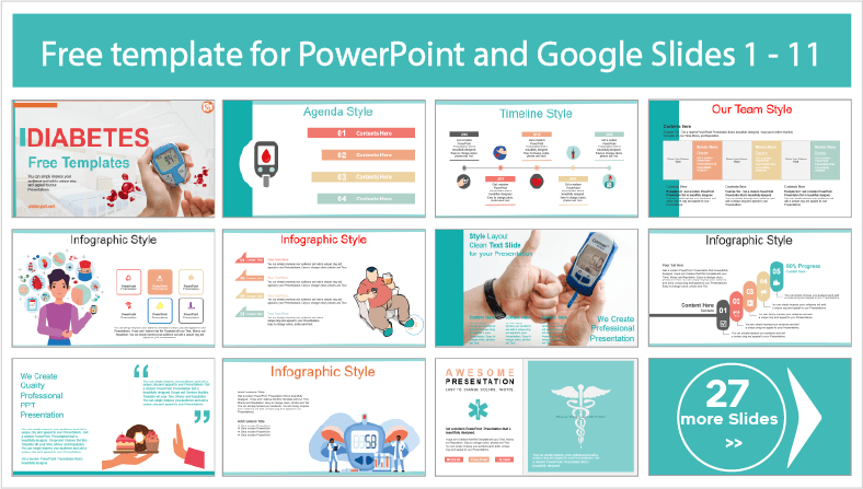 Diabetes templates for free download in PowerPoint and Google Slides themes.