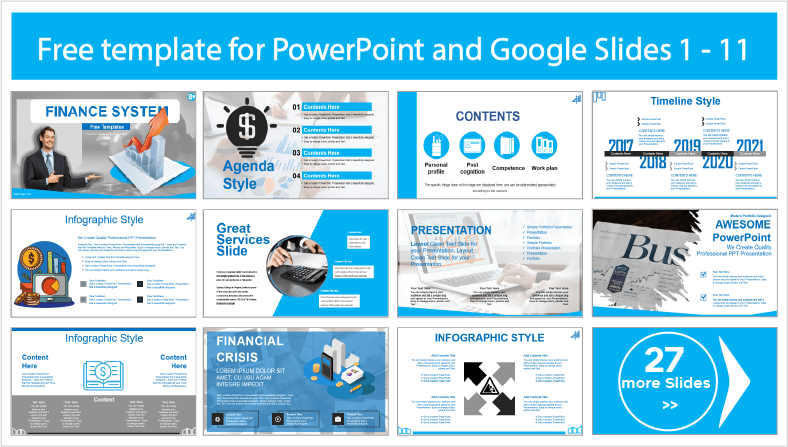 Descargar gratis plantillas de Sistema Financiero para PowerPoint y temas Google Slides.
