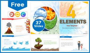 Free 4 Elements template for PowerPoint and Google Slides.