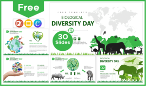 Free International Biodiversity Day template for PowerPoint and Google Slides.