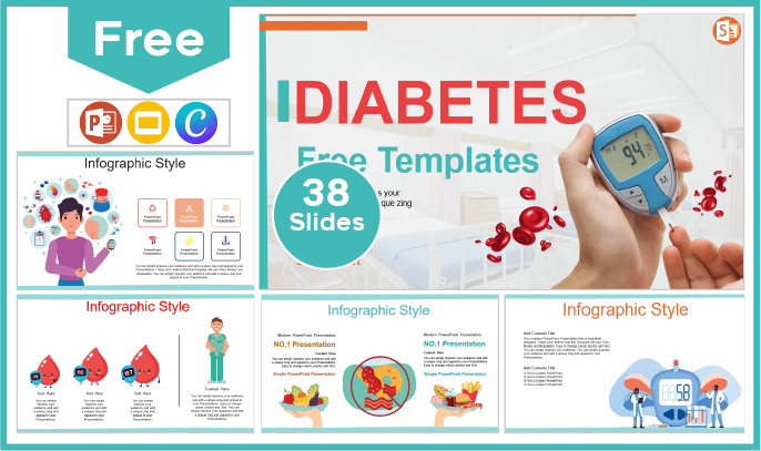 Kostenlose Diabetes-Vorlage für PowerPoint und Google Slides.