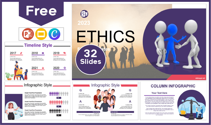 Modèle gratuit d'éthique et de morale pour PowerPoint et Google Slides.