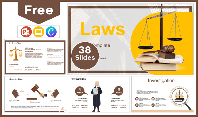 Modèle de lois gratuit pour PowerPoint et Google Slides.