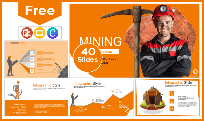 Plantilla de Minería gratis para PowerPoint y Google Slides.