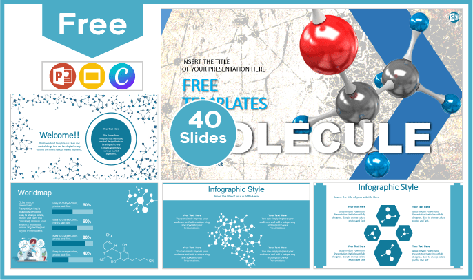 Free Molecule Template for PowerPoint and Google Slides.