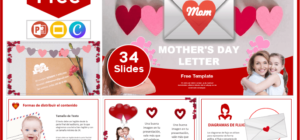 Free mother's day letter style template for PowerPoint and Google Slides.