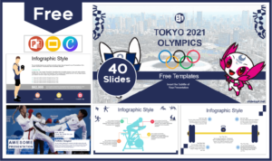 Free Tokyo 2021 Olympics Template for PowerPoint and Google Slides.