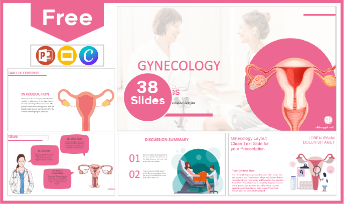 Modelo gratuito de ginecologia para PowerPoint e Google Slides.