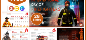 Free international firefighter day template for PowerPoint and Google Slides.