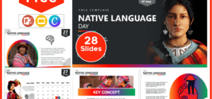 Free native language day template for PowerPoint and Google Slides.