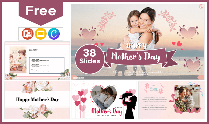Plantilla profesional del Día de la Madre gratis para PowerPoint y Google Slides.