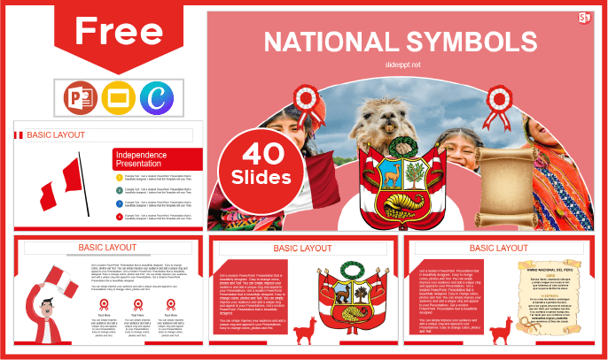 Plantilla de Símbolos Patrios del Perú gratis para PowerPoint y Google Slides.