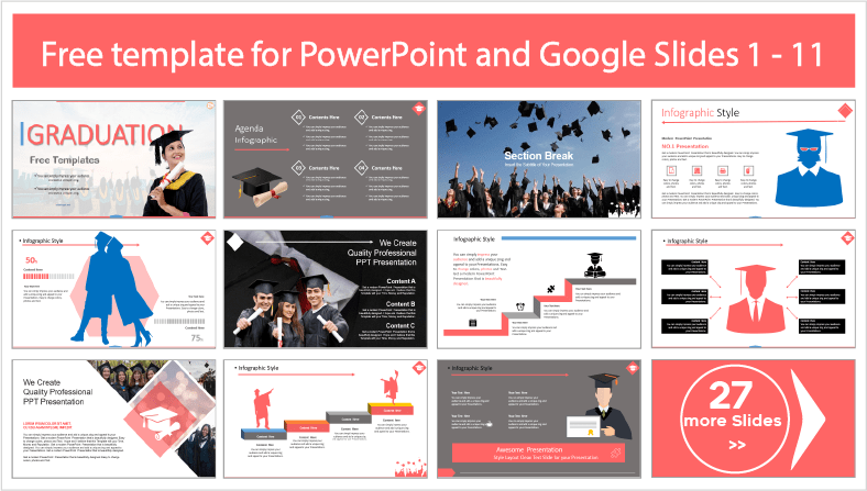 Faça o download gratuito de modelos de PowerPoint para Formatura e temas para Google Slides.