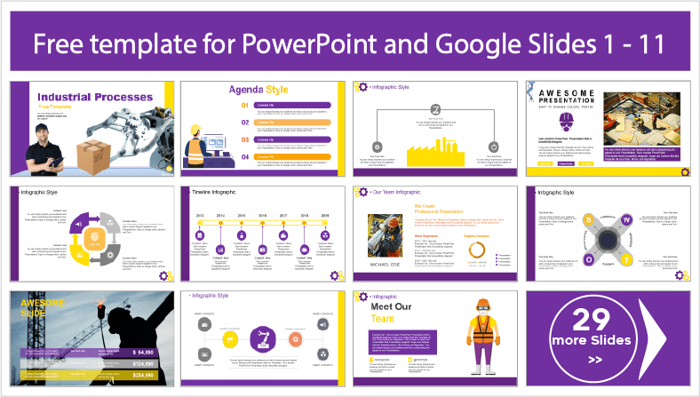 Laden Sie kostenlose Unterrichtsvorlagen für industrielle Prozesse für PowerPoint und Google Slides herunter.