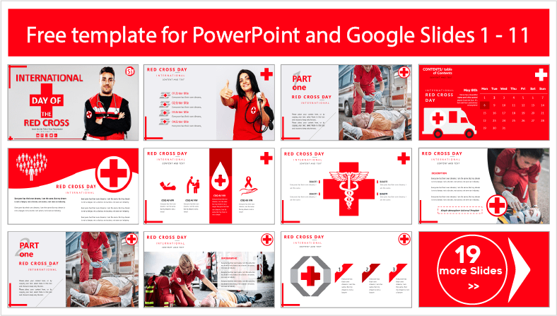 World Red Cross Day templates for free download in PowerPoint and Google Slides themes.