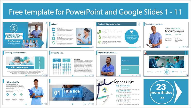 Faça o download de modelos gratuitos do Dia Internacional do Enfermeiro para temas do PowerPoint e do Google Slides.