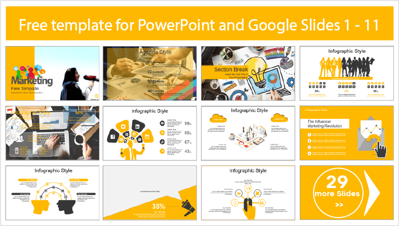 Free Business Marketing Templates for download in PowerPoint and Google Slides themes.