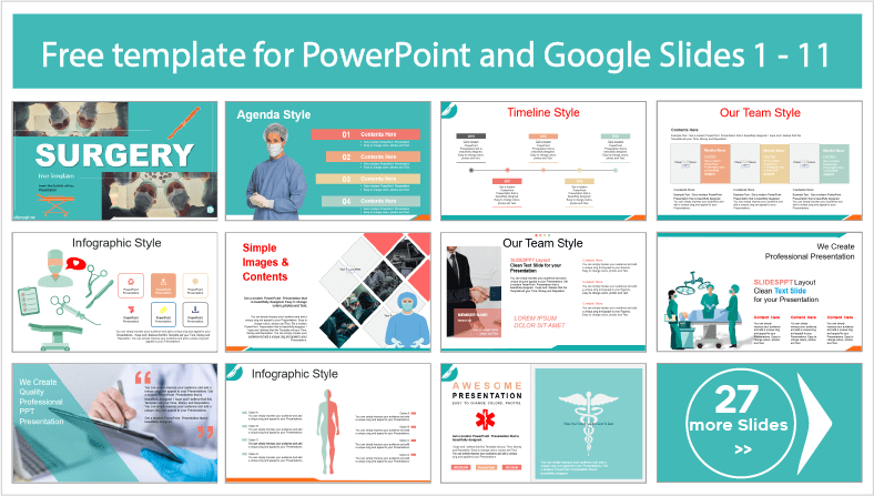 Téléchargez gratuitement des modèles PowerPoint et des thèmes Google Slides pour Chirurgien médical.