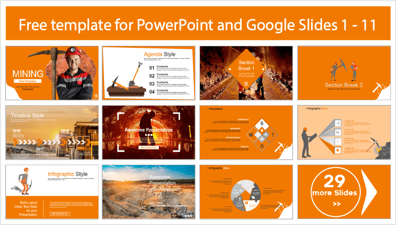Descargar gratis plantillas de Minería para PowerPoint y temas Google Slides.