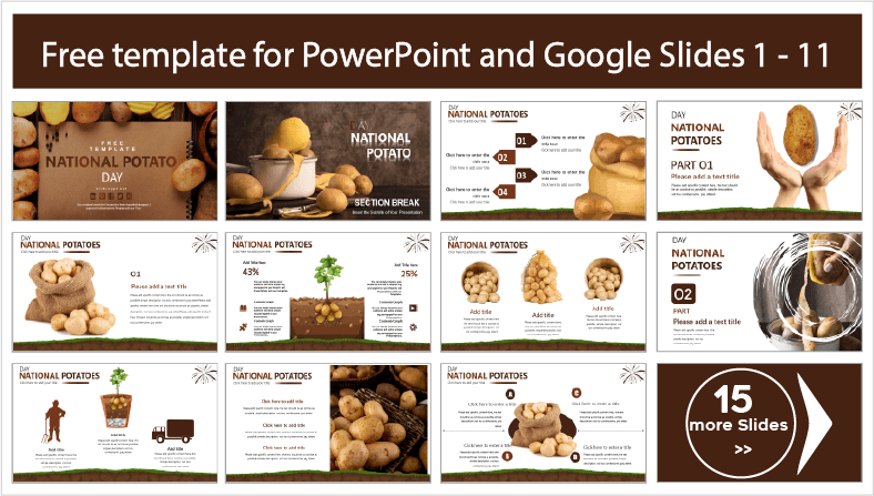 Téléchargez gratuitement des modèles pour PowerPoint et Google Slides pour la Journée nationale de la pomme de terre.